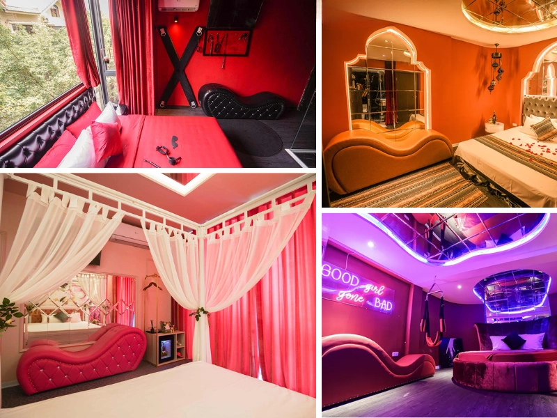 Chi tiết về các phòng nghỉ có trang bị ghế tình yêu tại Mix Hotel